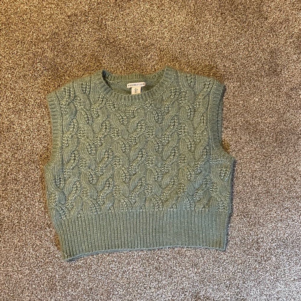 Sincerely Jules sage green sweater vest